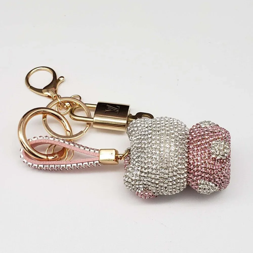 Authentic Louis Vuitton Gold Lock 🔒 Keychain Bag Unbranded Hello Kitty Charm LV